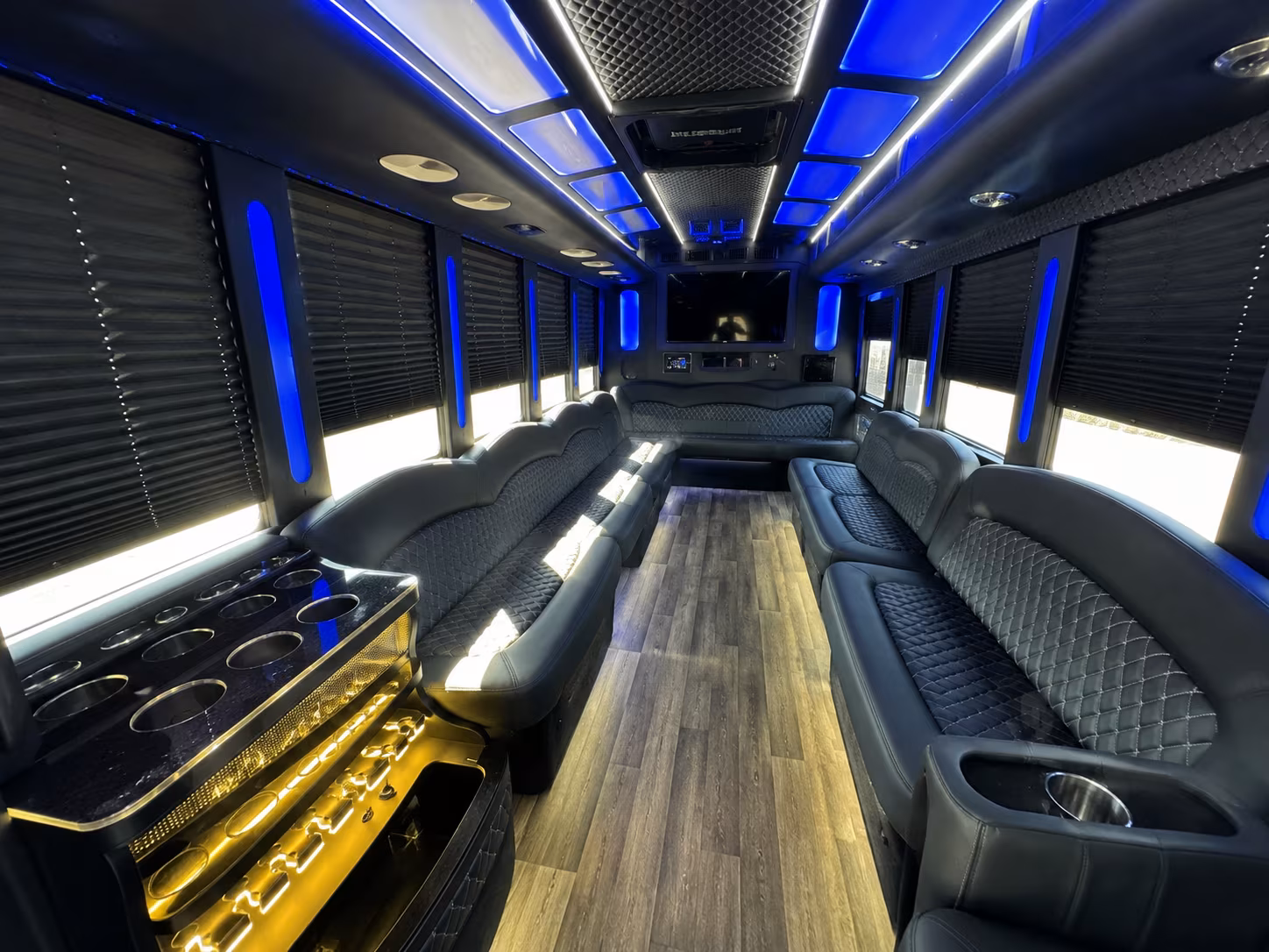 15 Passenger Party Bus Interior