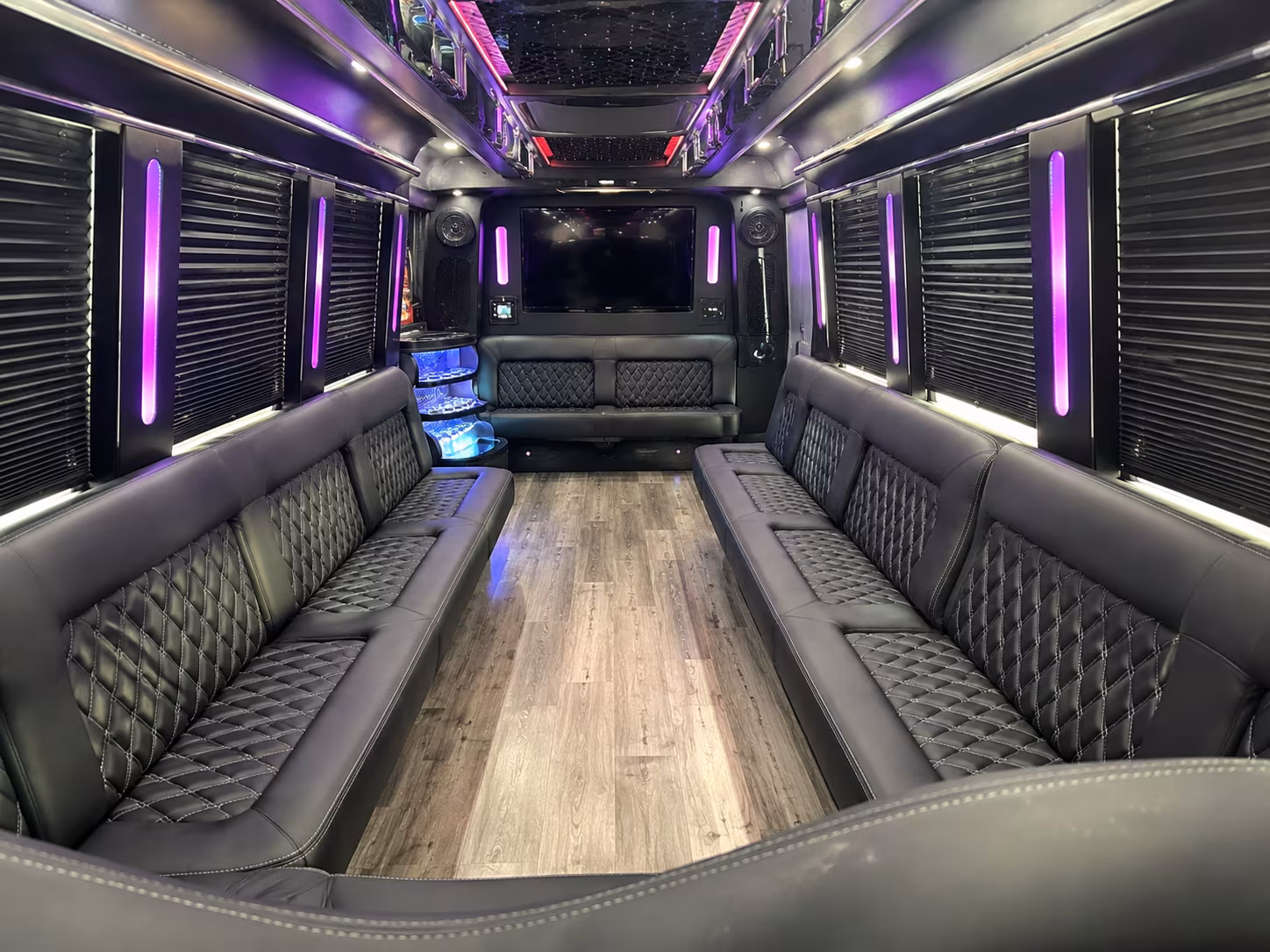 18 Passenger Party Bus Interior