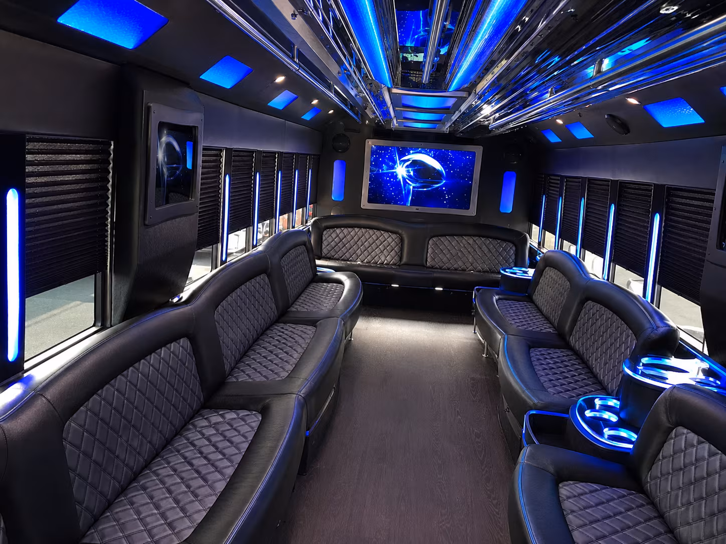 25 Passenger Party Bus Inside