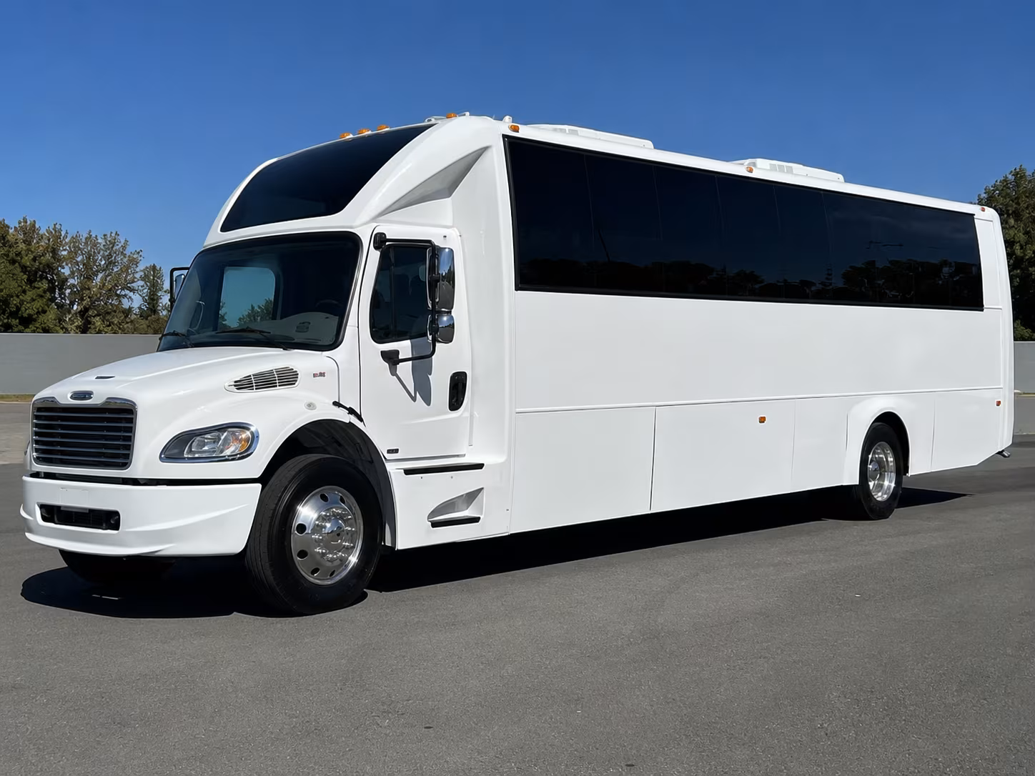 Riverside Bachelor & Bachelorette Transportation party bus exterior