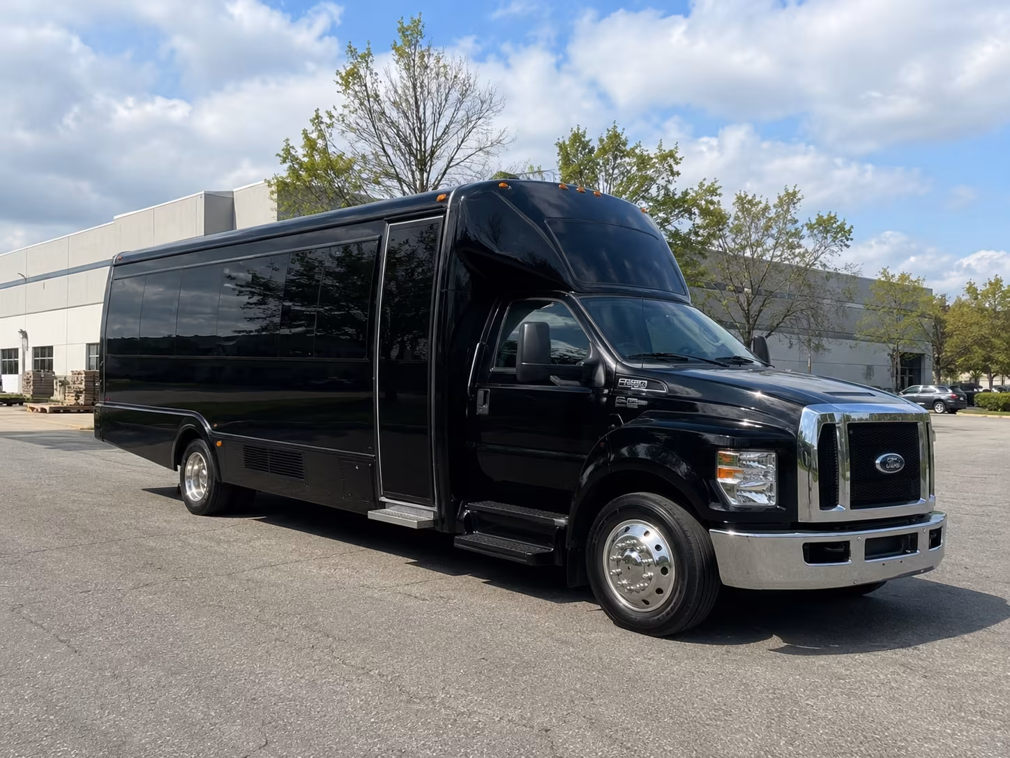 Riverside Bachelor & Bachelorette Transportation party bus exterior