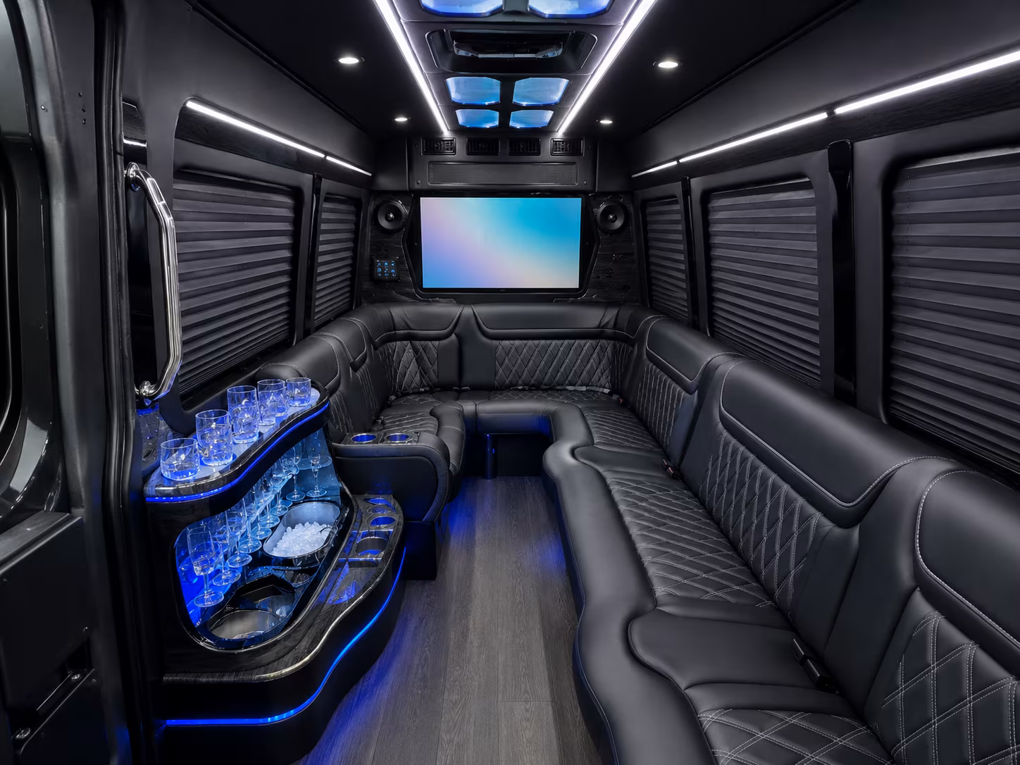 Riverside Corporate Transportation party bus interior