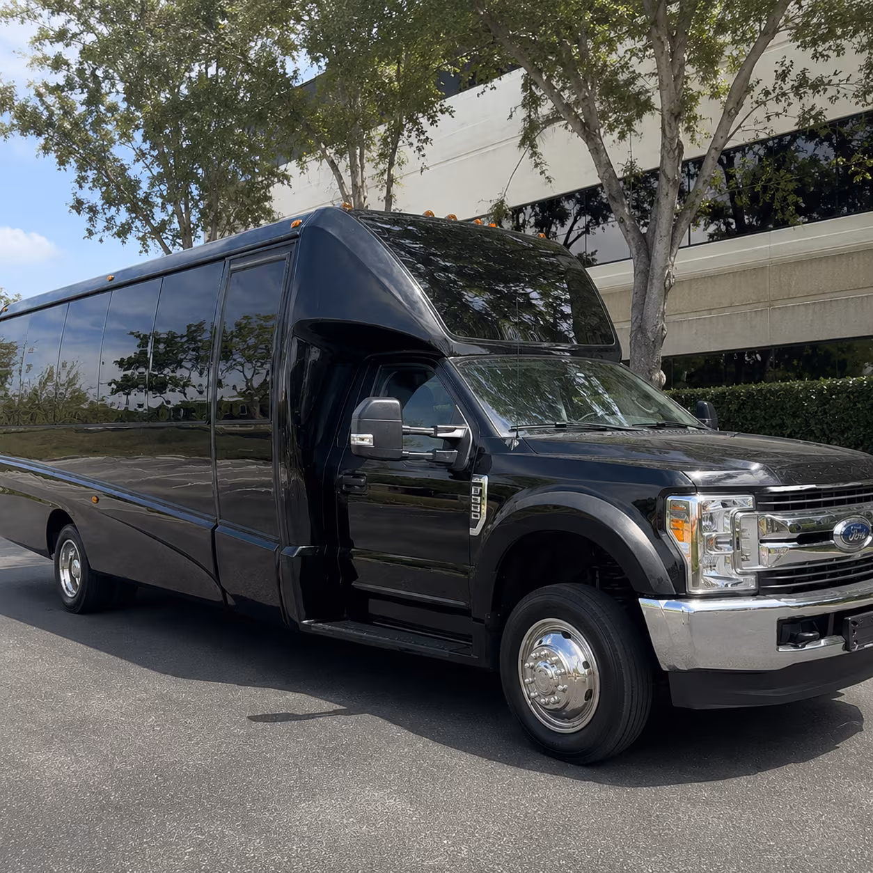 Riverside Private Event Transportation party bus exterior