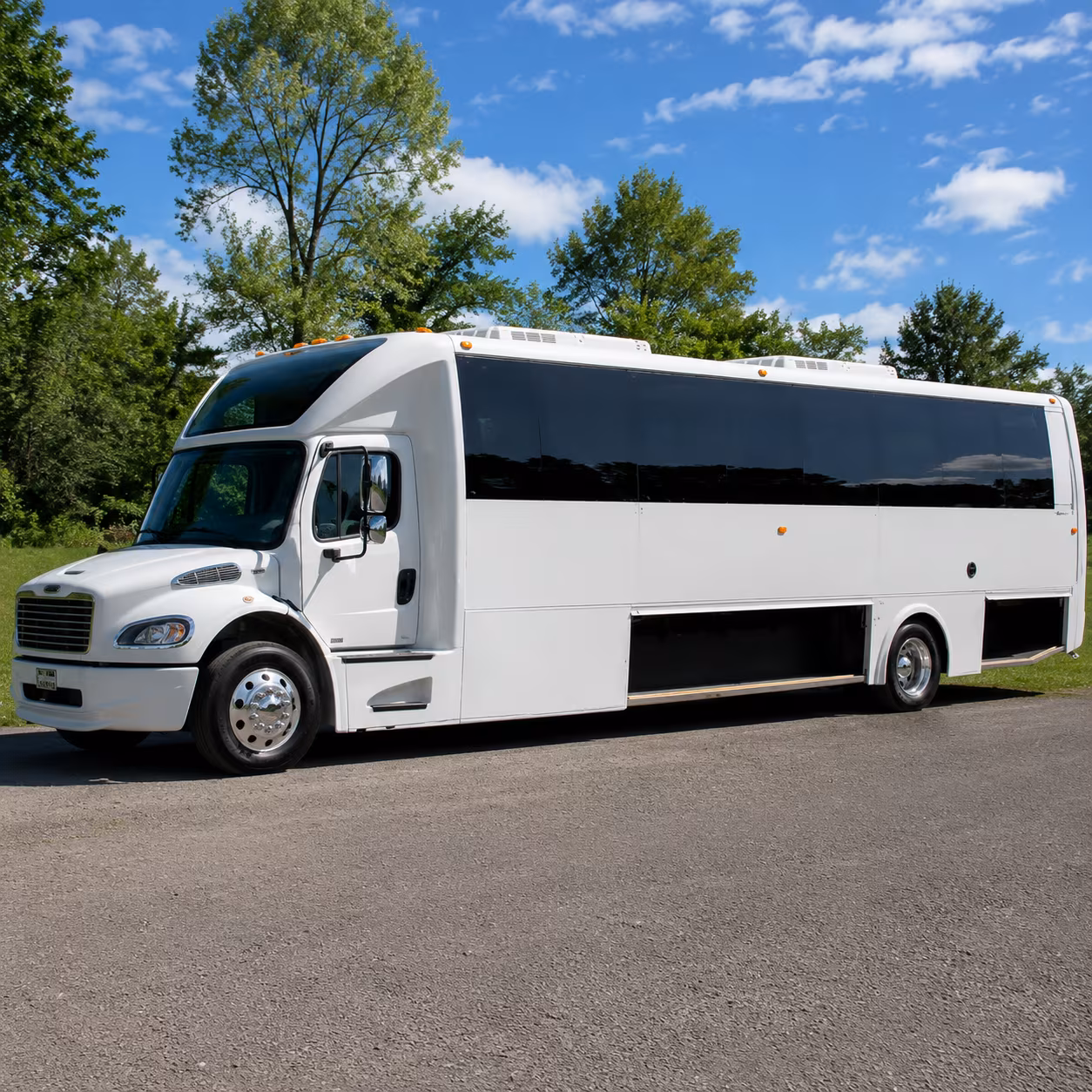 Riverside Prom & Homecoming Transportation party bus exterior