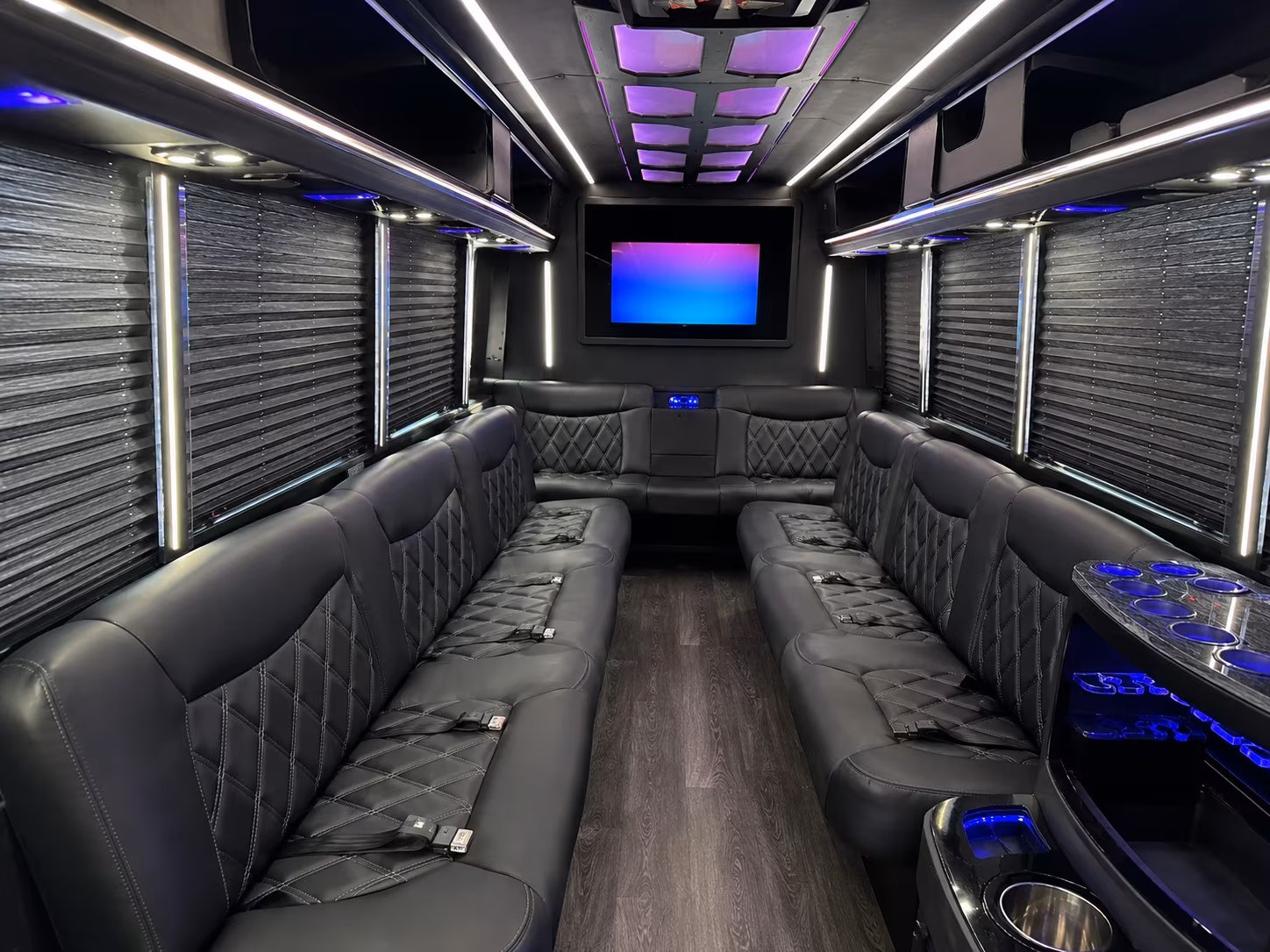 Riverside Prom & Homecoming Transportation party bus exterior