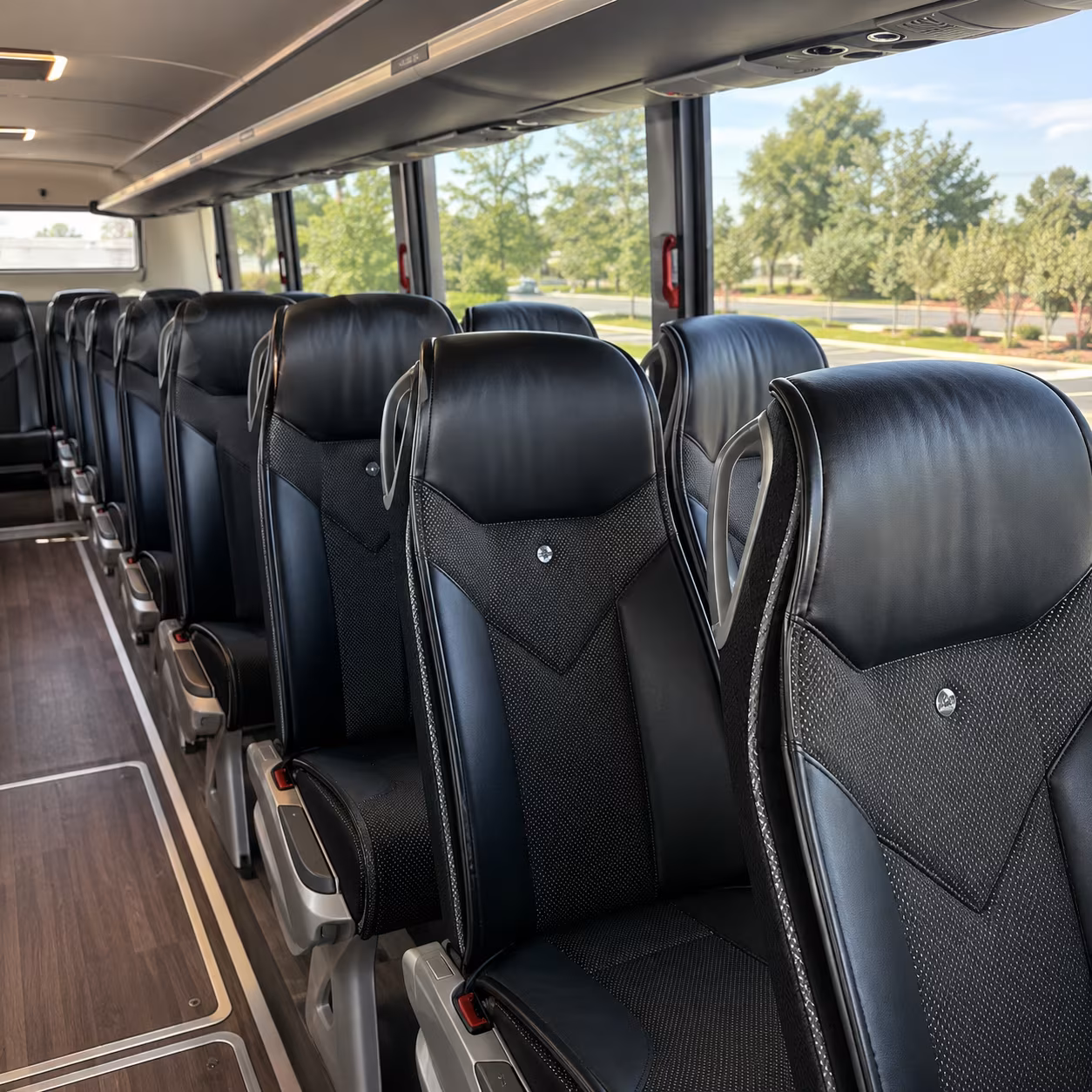 Riverside School Event Transportation party bus exterior