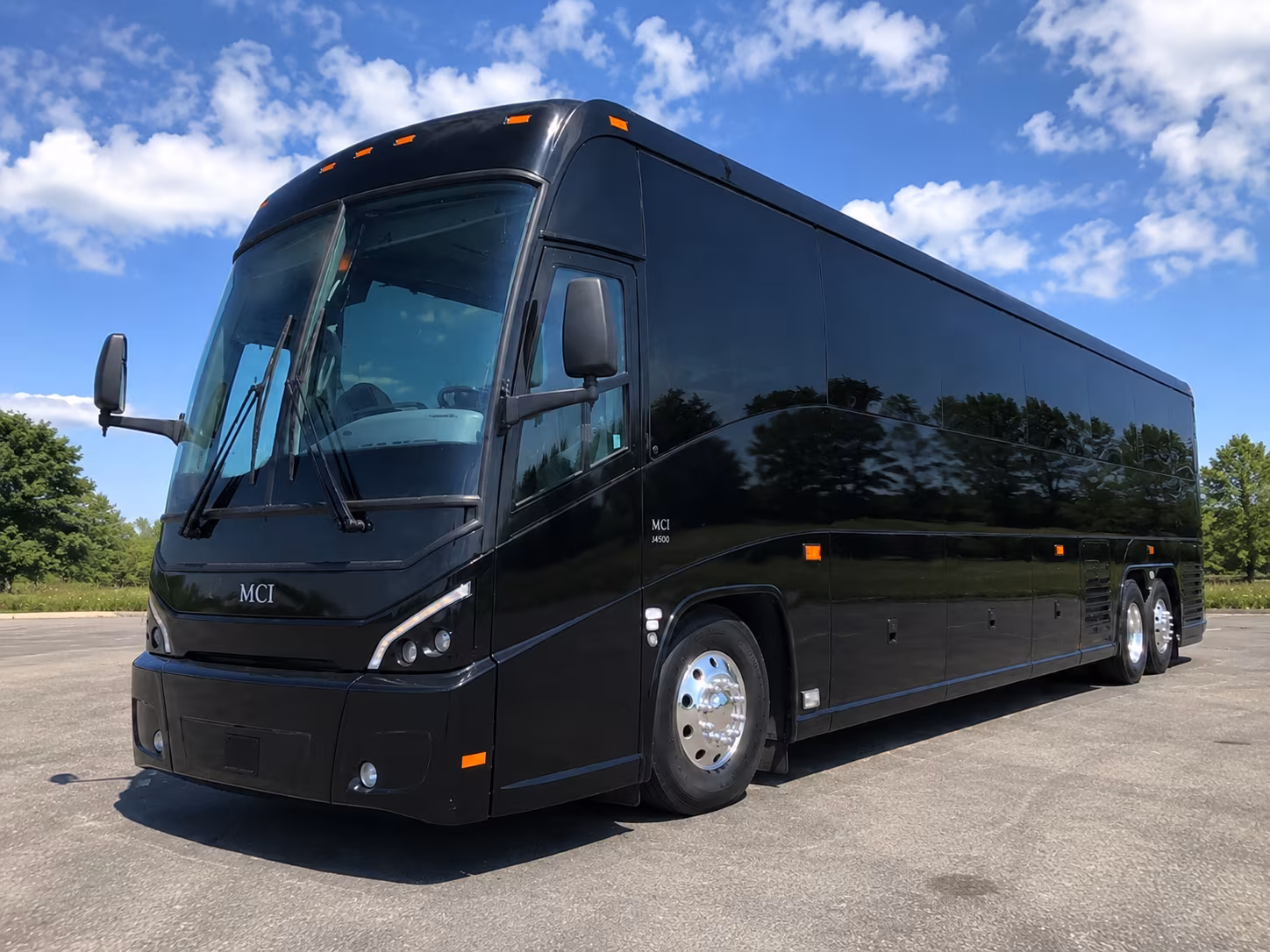 Riverside School Event Transportation party bus exterior
