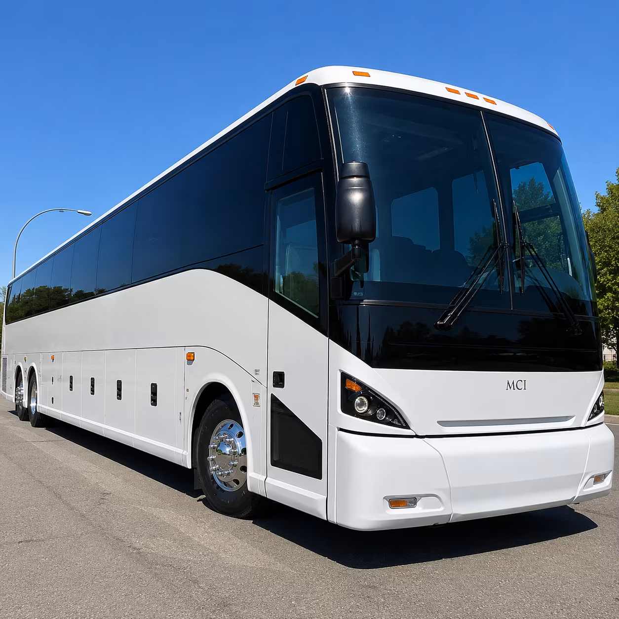 Riverside School Event Transportation party bus exterior