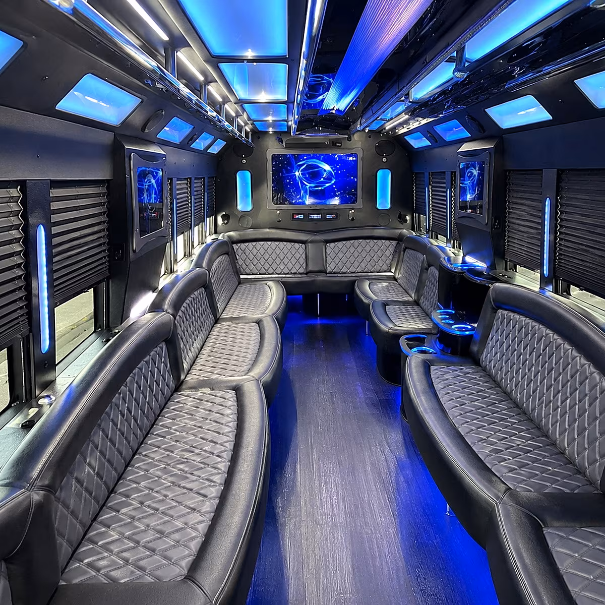 Riverside Winery Tour & Pub Crawl Transportation party bus interior