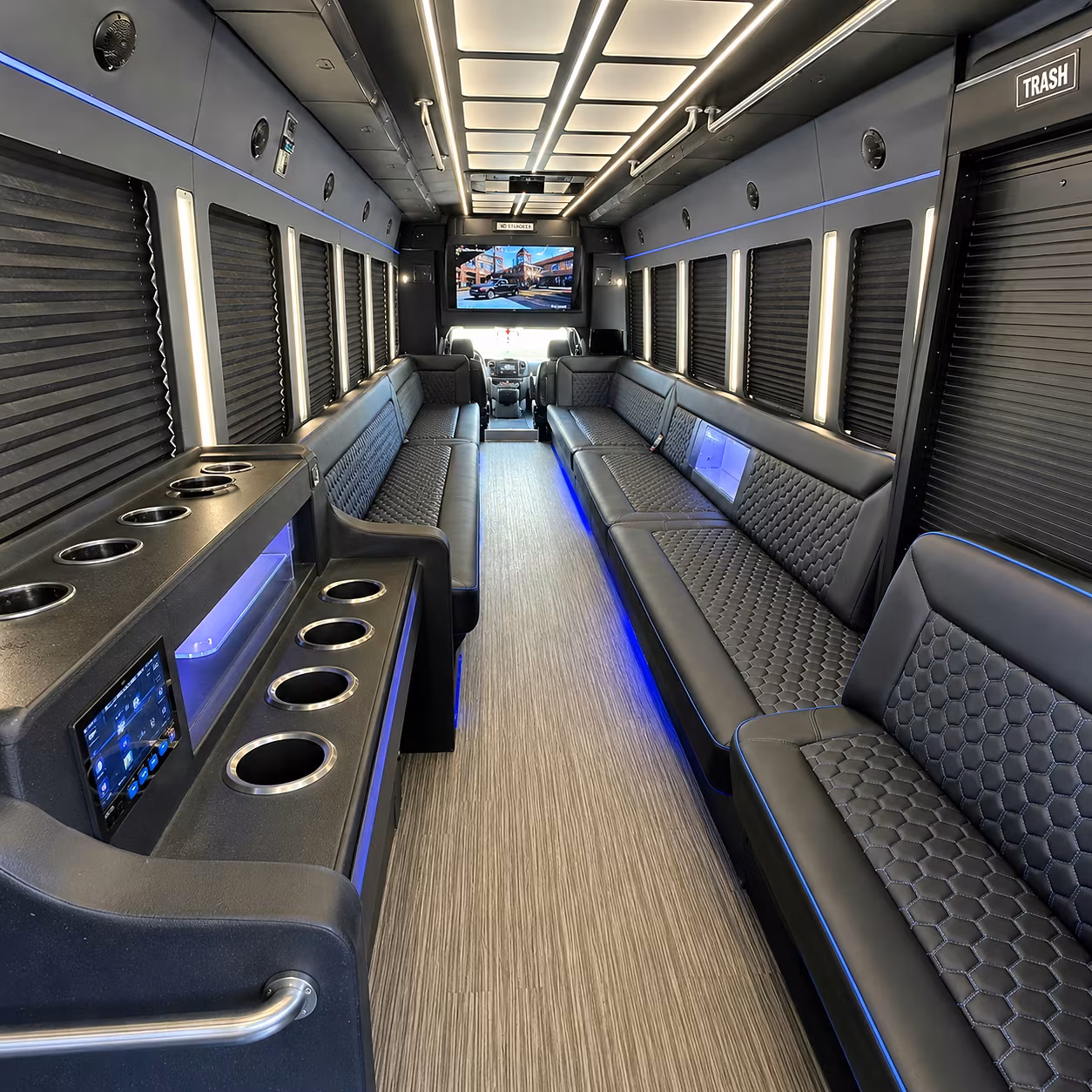 Riverside Winery Tour & Pub Crawl Transportation onboard seating