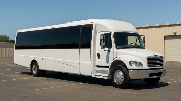 Exterior of Charter Bus Company Perris's 25 Passenger Party Bus in Perris