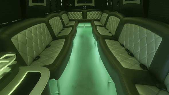 Interior of Charter Bus Company Ontario's 30 Passenger Party Bus in Ontario
