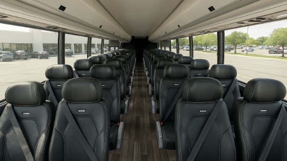 Interior of Charter Bus Company Riverside's 35 Passenger Mini Bus in Riverside