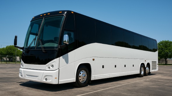 Exterior of Charter Bus Company Fontana's 40 Passenger Party Bus in Fontana