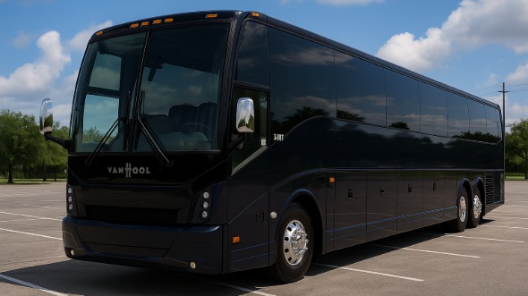 Exterior of Charter Bus Company Riverside's 45 Passenger Charter Bus in Riverside