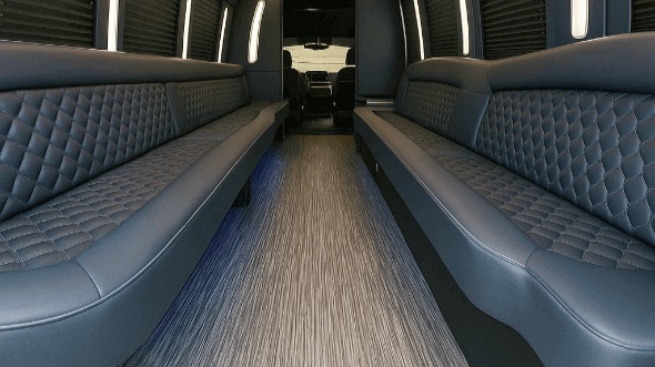 Interior of Charter Bus Company Ontario's 50 Passenger Party Bus in Ontario