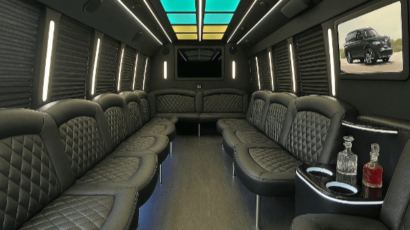 riverside 20 passenger party bus interior