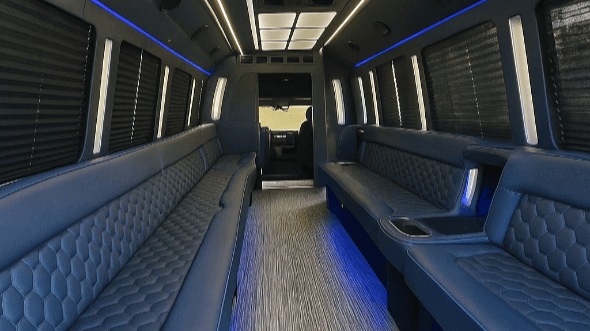 riverside 25 passenger party bus interior
